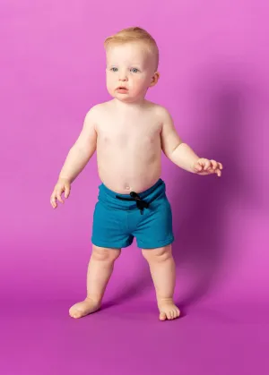 Ribbed Tide Pool Blue | Baby Euro Shorts