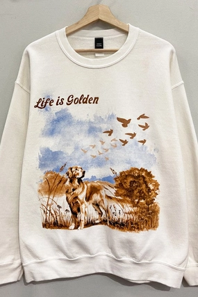 Ring Spun Cotton Life Is Golden Sweatshirt S-XL Life Is Golden Sweatshirt S-XL Active Comfort Wear