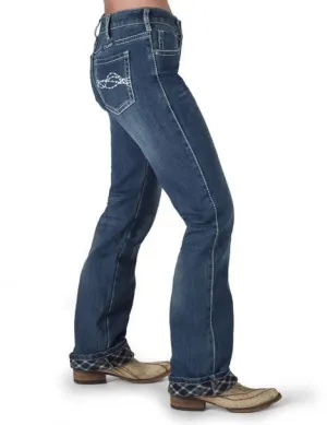 Ripstop Reinforcement Cowgirl Tuff Womens Edgy Flannel Medium Wash Cotton Blend Jeans Cowgirl Tuff Womens Edgy Flannel Medium Wash Cotton Blend Jeans Youth Style Student Outfit Anti Bacterial Treatment