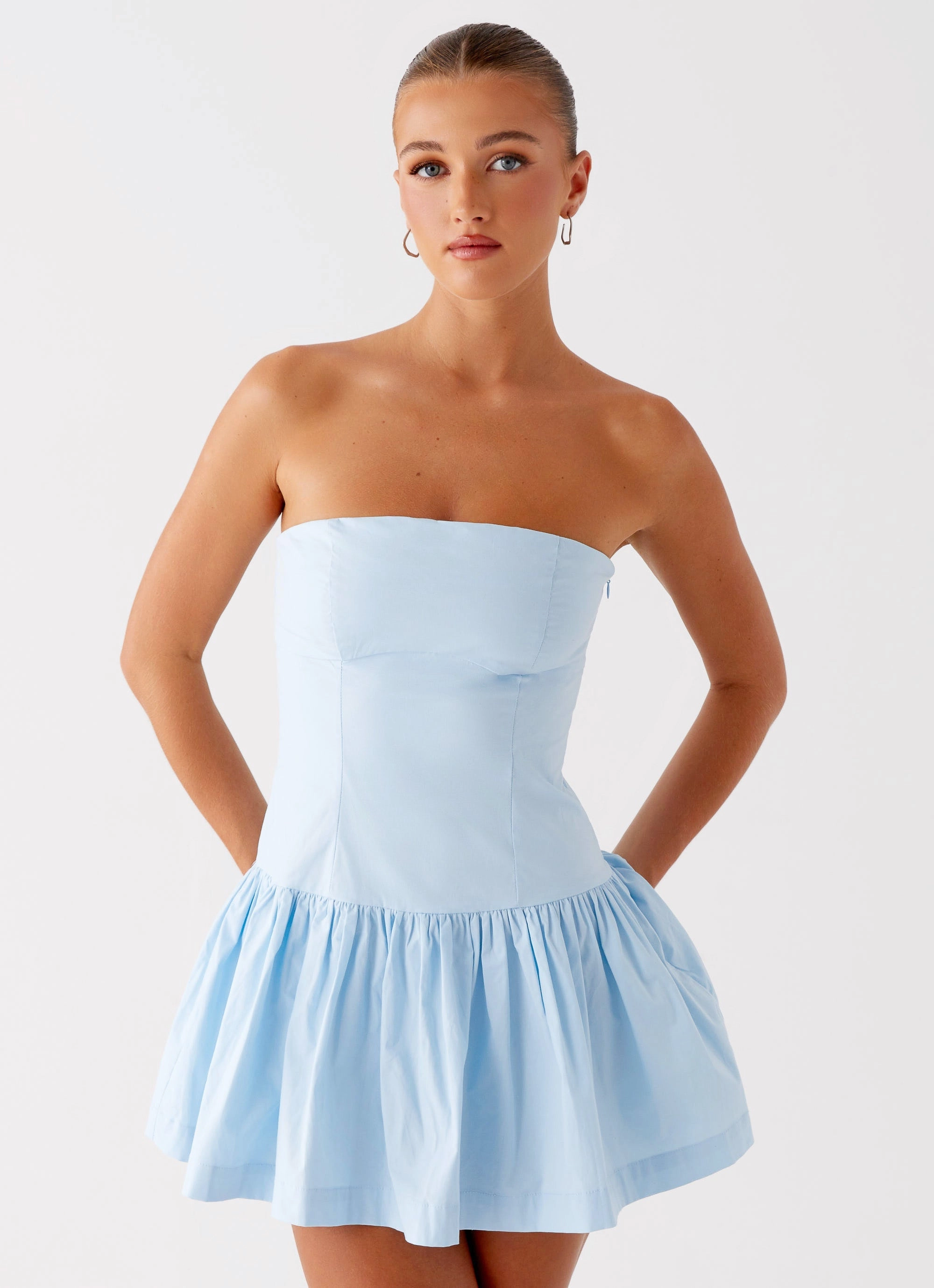 Riviera Mini Dress - Blue Sleek Wear Bold-Color