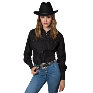 Rockmount Womens Black 100% Cotton Classic Western Pima L/S Shirt Street Wear Rockmount Womens Black 100% Cotton Classic Western Pima L/S Shirt Bold Graphics Comfort Wear