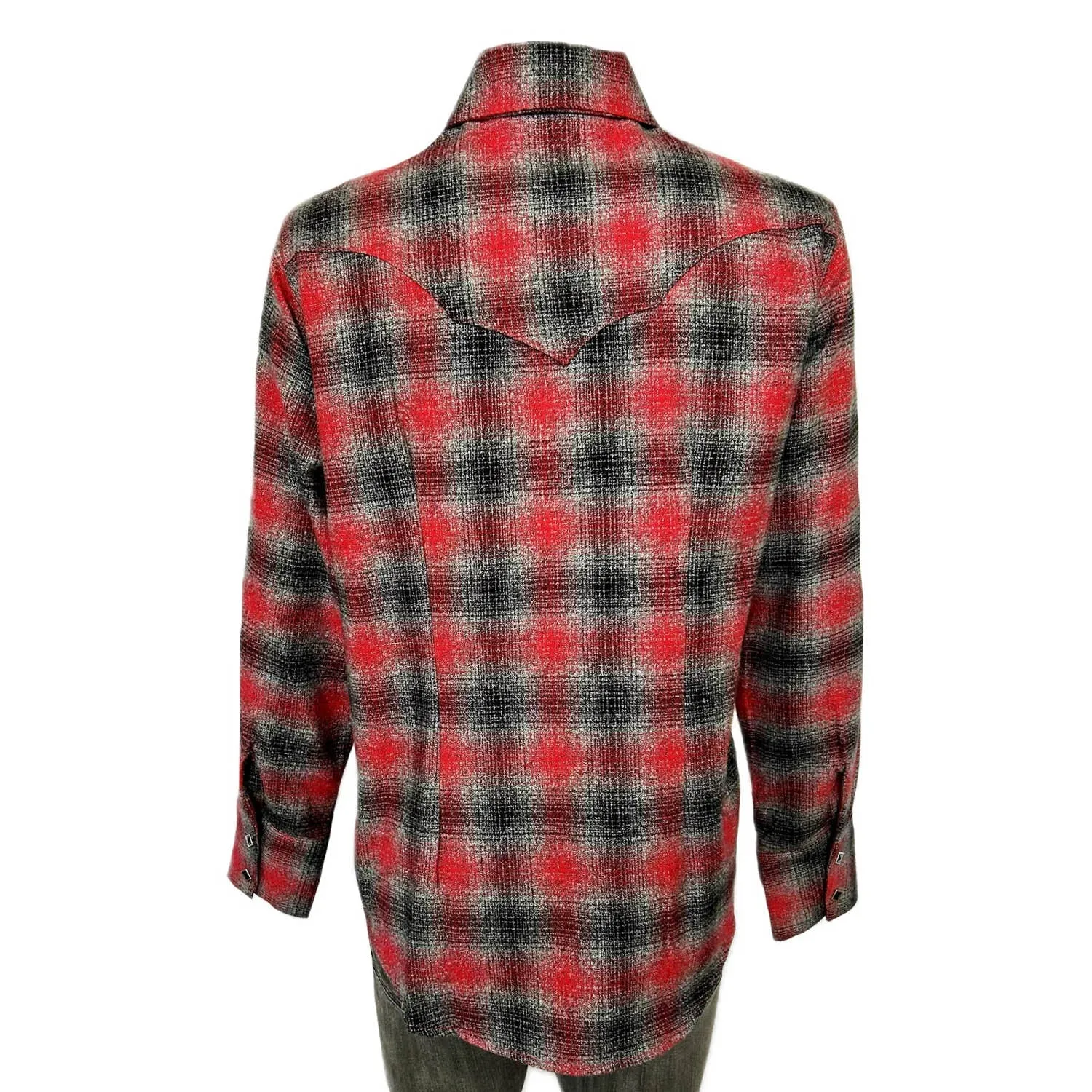 Rockmount Womens Buffalo Check Flannel Black/Red 100% Cotton L/S Shirt Premium Finish