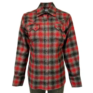 Rockmount Womens Buffalo Check Flannel Black/Red 100% Cotton L/S Shirt Wrinkle-Resistant Premium Option Rockmount Womens Buffalo Check Flannel Black/Red 100% Cotton L/S Shirt
