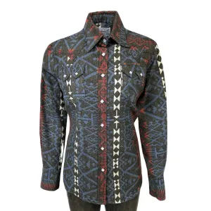 Rockmount Womens Flannel Jacquard Western Black/Red 100% Cotton L/S Shirt Durable Buttonholes Rockmount Womens Flannel Jacquard Western Black/Red 100% Cotton L/S Shirt Pullover Design High-End Finish