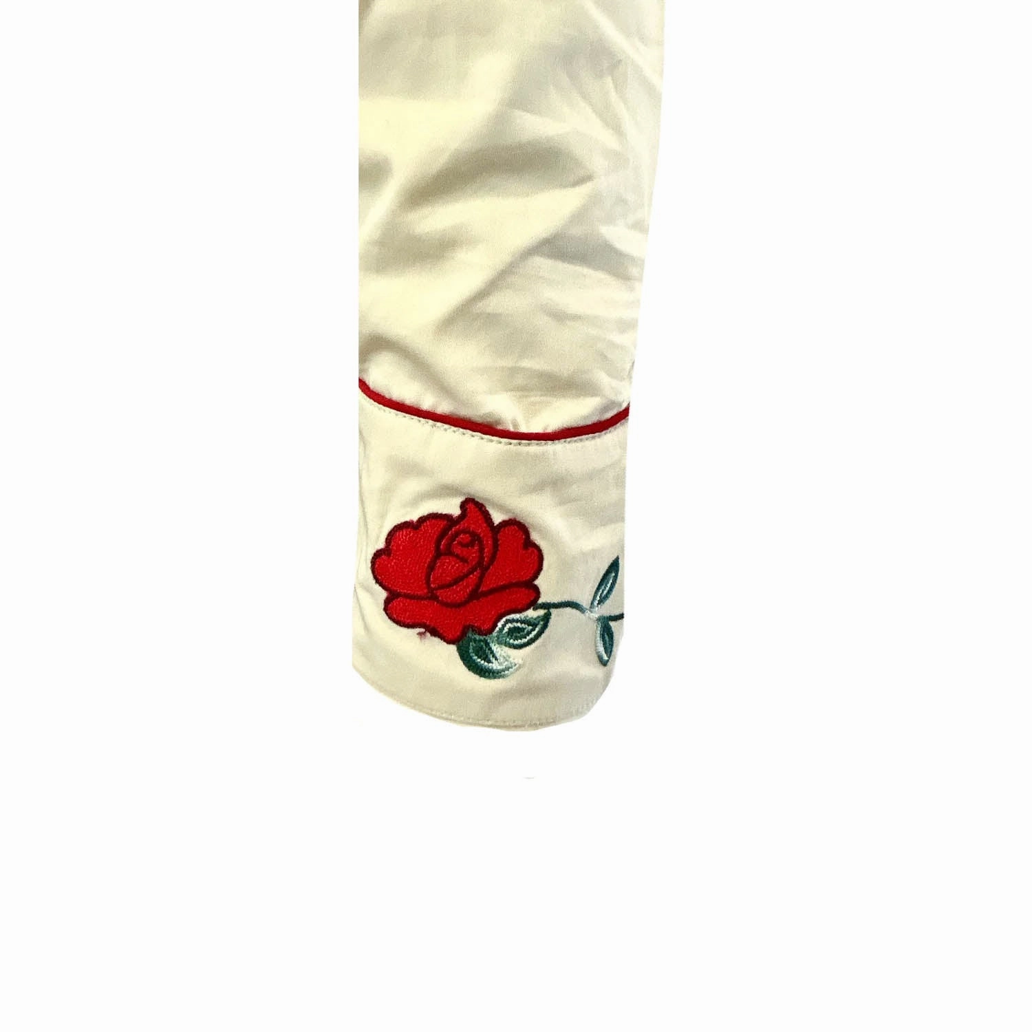 Rockmount Mens Crochet Rose Floral Khaki 100% Cotton L/S Shirt Tailored Silhouette Odor Resistant