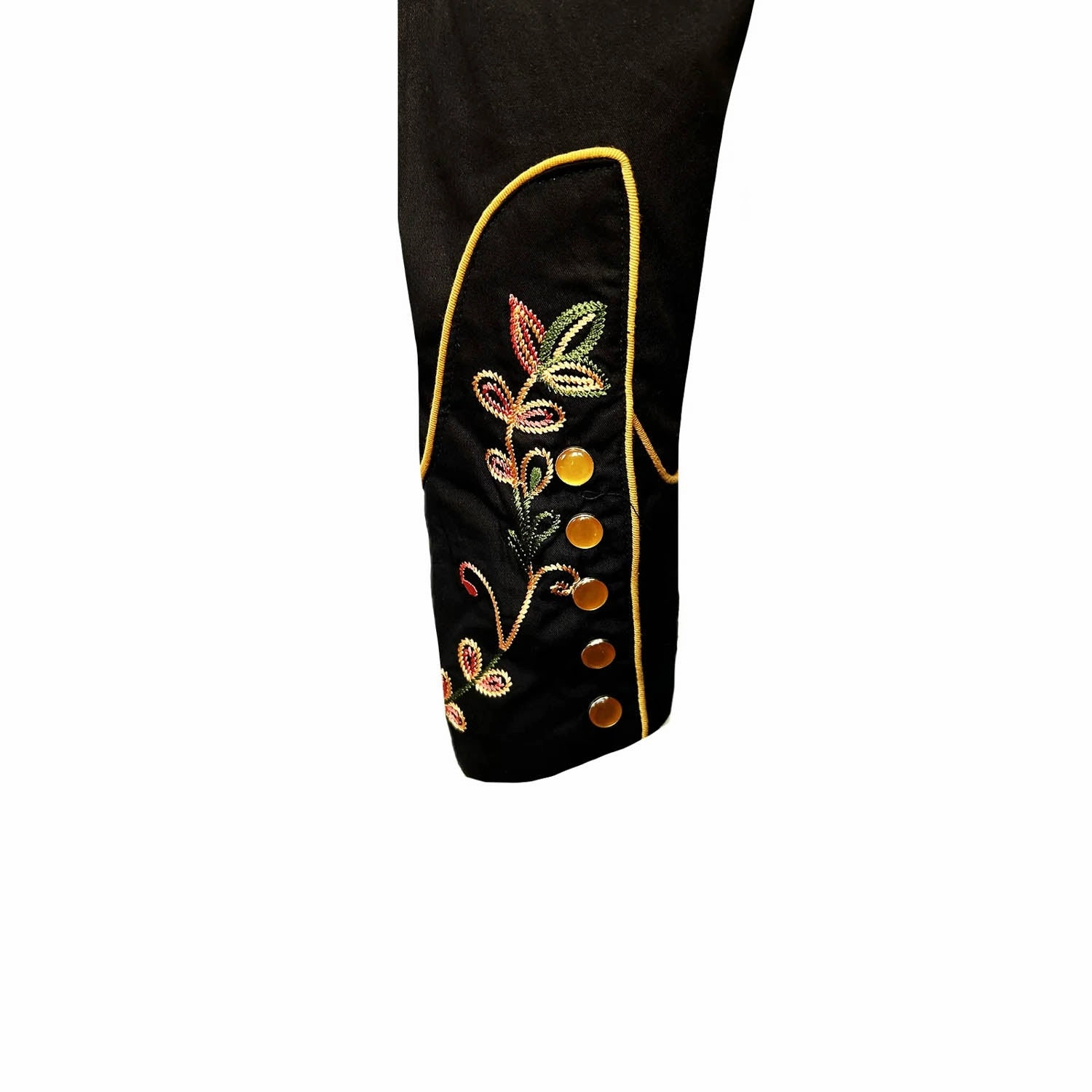 Rockmount Mens Vintage Variegated Floral Black 100% Cotton L/S Shirt networking event Breathable Cotton