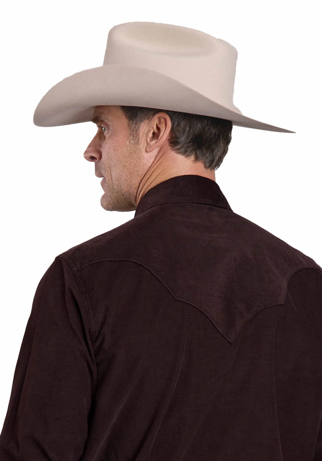Comfortable fit Poolside Lounge Stetson Mens Corduroy Western Brown 100% Cotton L/S Shirt