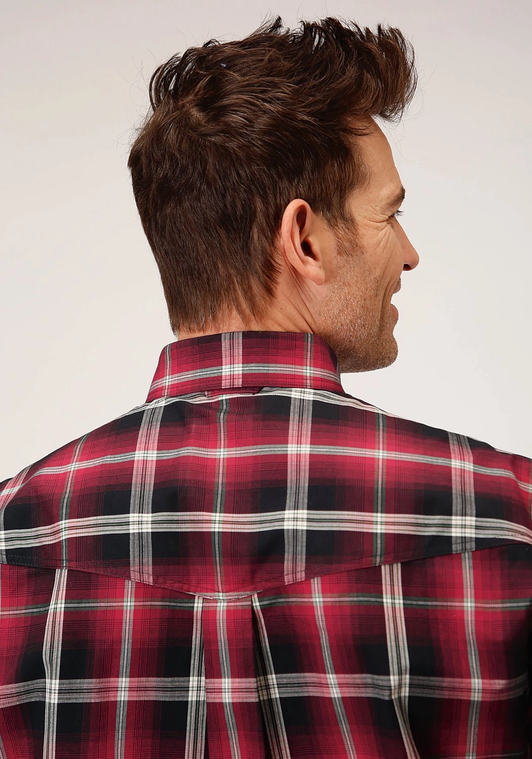Roper Mens Saddle Plaid Red 100% Cotton L/S Shirt Plus Size Perfect Wear