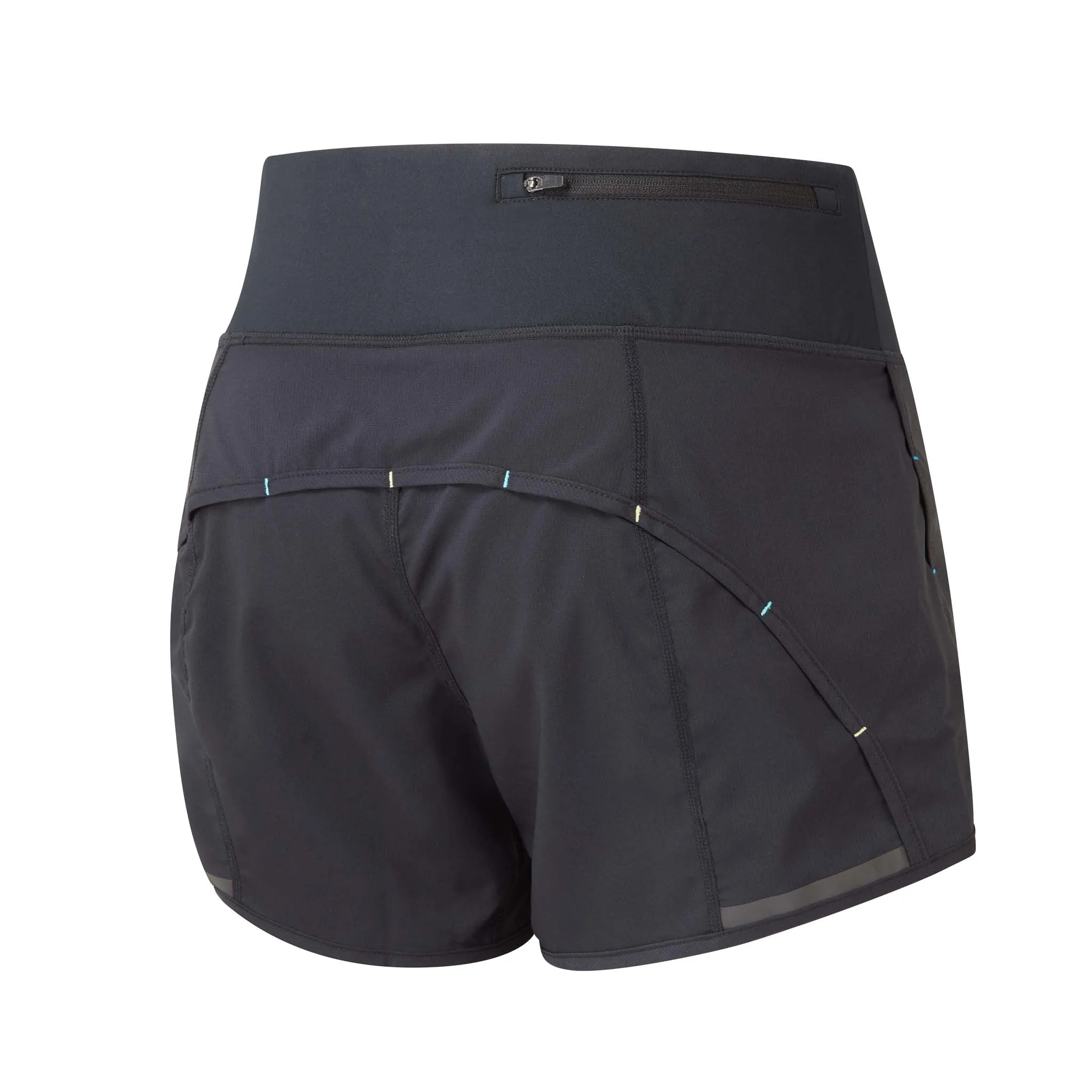 Ronhill | Women's Tech 4.5" Short - Black/Aquamint