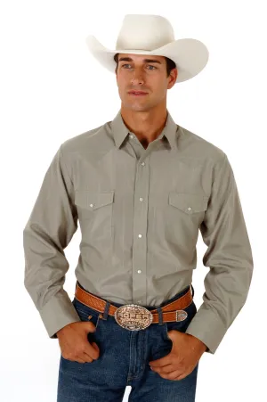 Roper Mens Loden Cotton Blend L/S Solid Tone On Tone Snap Western Shirt Active Lifestyle Eye-Catching Pattern Roper Mens Loden Cotton Blend L/S Solid Tone On Tone Snap Western Shirt