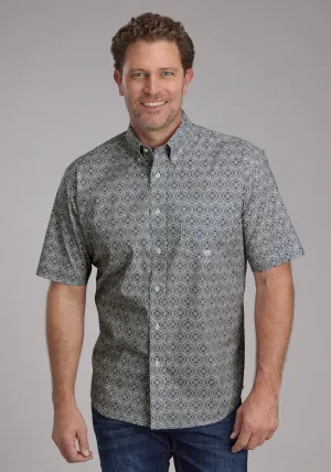 Roper Mens Stretch Medallion Paisley Grey Cotton Blend 1 Pkt S/S Shirt Biodegradable Fiber Roper Mens Stretch Medallion Paisley Grey Cotton Blend 1 Pkt S/S Shirt Seasonal Collection