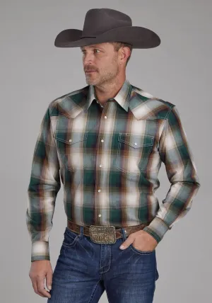 Roper Mens Tall Tree Plaid Multi-Color 100% Cotton L/S Shirt Plaid Design Eco-Friendly Fabric Stretchy Cloth Roper Mens Tall Tree Plaid Multi-Color 100% Cotton L/S Shirt