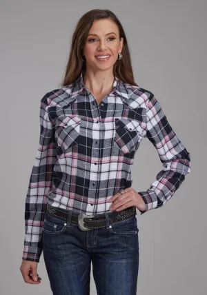 Thermoregulating Layer Roper Womens 2206 Unlined Flannel Black 100% Cotton L/S Shirt