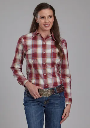 Roper Womens 57 Chevy Plaid Red 100% Cotton Btn L/S Shirt Oversized Fit Roper Womens 57 Chevy Plaid Red 100% Cotton Btn L/S Shirt First Date Road Trip Ready