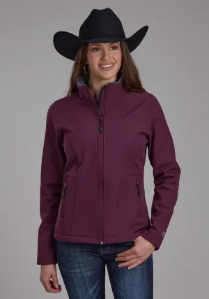 Roper Womens Bonded Fleece Wine Poly/Spandex Softshell Jacket Stay Cool Roper Womens Bonded Fleece Wine Poly/Spandex Softshell Jacket Sleek Comfort Weekend Style Smooth