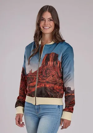 Roper Womens Desert View Multi 100% Polyester Satin Athletic Shell Jacket Trendy Mood Roper Womens Desert View Multi 100% Polyester Satin Athletic Shell Jacket Softened Seams