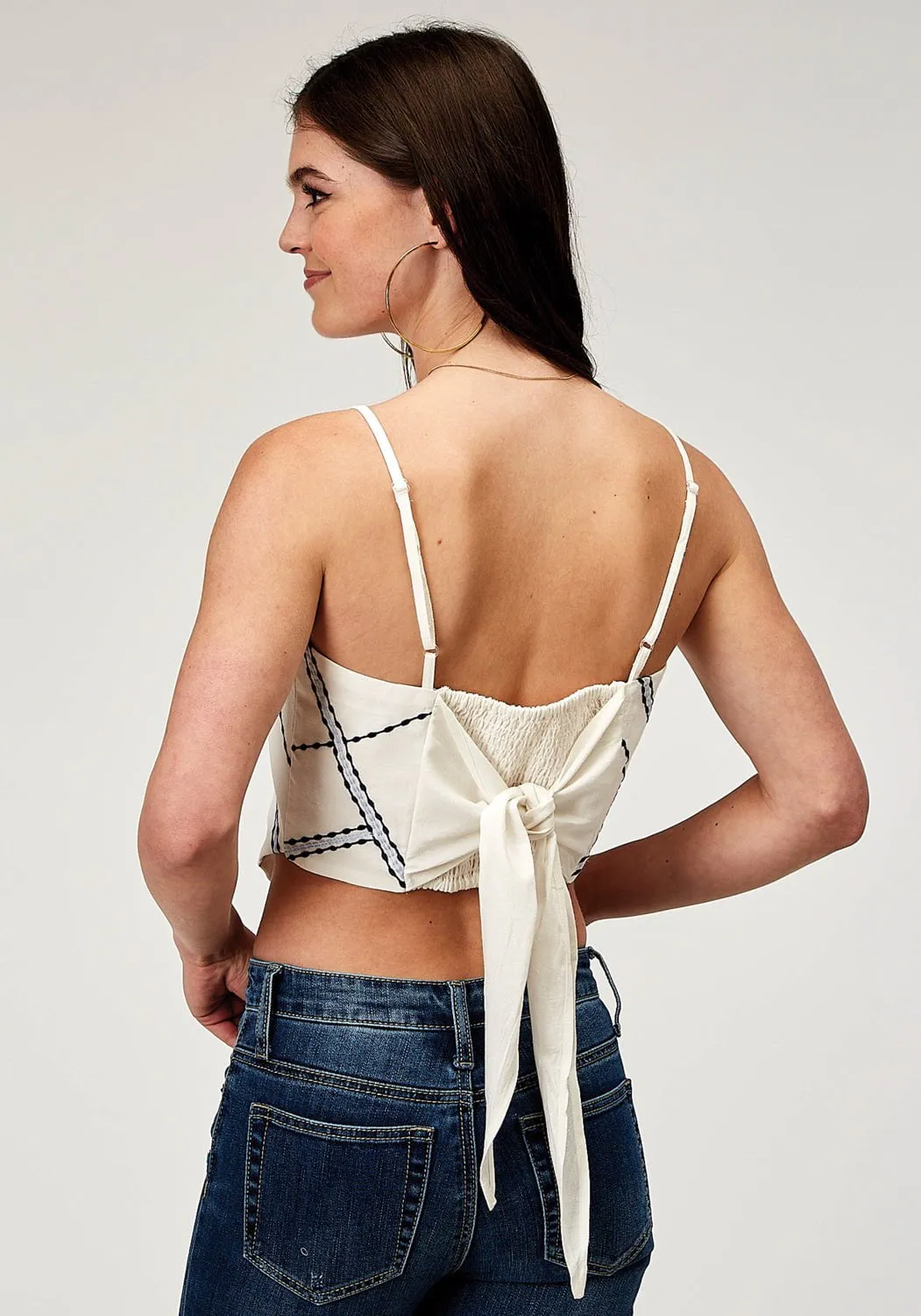 Modern Appeal Roper Womens Flex Bandana Cream Viscose S/L Tank Top