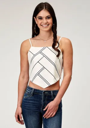 Roper Womens Flex Bandana Cream Viscose S/L Tank Top sporty wear Roper Womens Flex Bandana Cream Viscose S/L Tank Top High-Quality Material