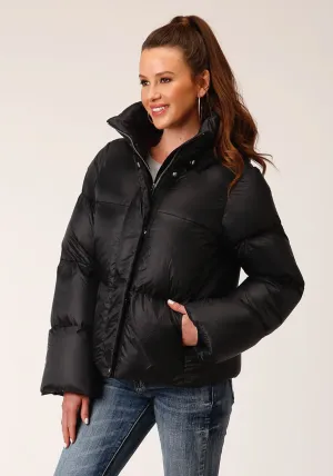 Roper Womens Hooded Puffer Black 100% Nylon Softshell Jacket Must Have Light Outfit Roper Womens Hooded Puffer Black 100% Nylon Softshell Jacket