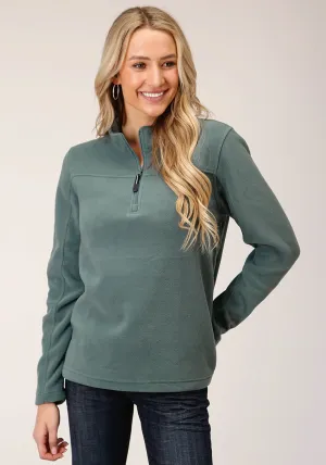 Roper Womens Misty Green Polyester Micro Fleece Jacket Iconic Tone Roper Womens Misty Green Polyester Micro Fleece Jacket Winter Warmth Minimalist Style Picnic Style Home Comfort Weekend Warrior