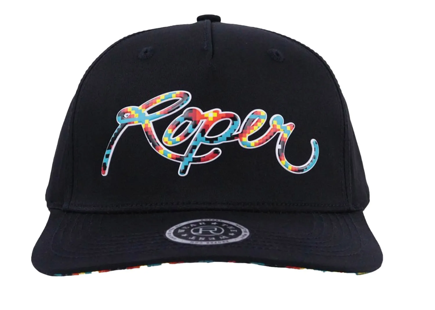 Roper Womens Serape Logo Black 100% Cotton Baseball Cap Hat High-Quality Fit