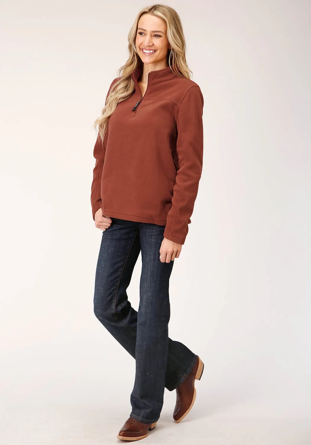 Roper Womens Sienna Polyester Micro Fleece Jacket Parent Style Trend Setter Teen Outfit Elegant