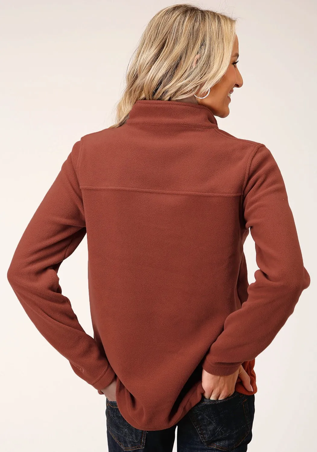 Roper Womens Sienna Polyester Micro Fleece Jacket Rainy Day Vintage Lover