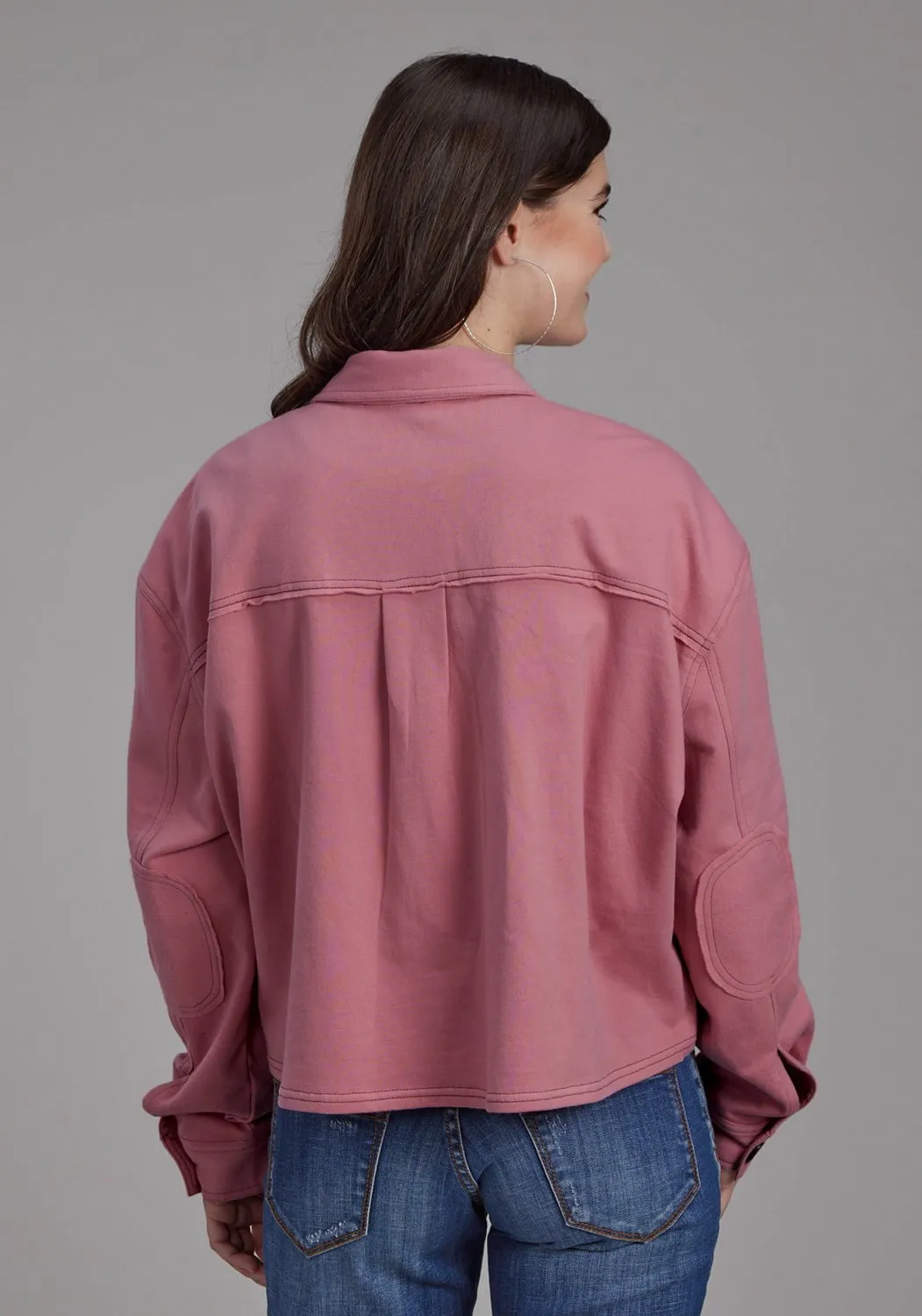 Roper Womens Western Crop Pink 100% Cotton Jacket Chill Vibes