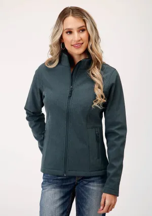 Roper Womens Zip Grey Polyester Softshell Jacket Effortless Cut Roper Womens Zip Grey Polyester Softshell Jacket Versatile Tailoring Cool Essentials