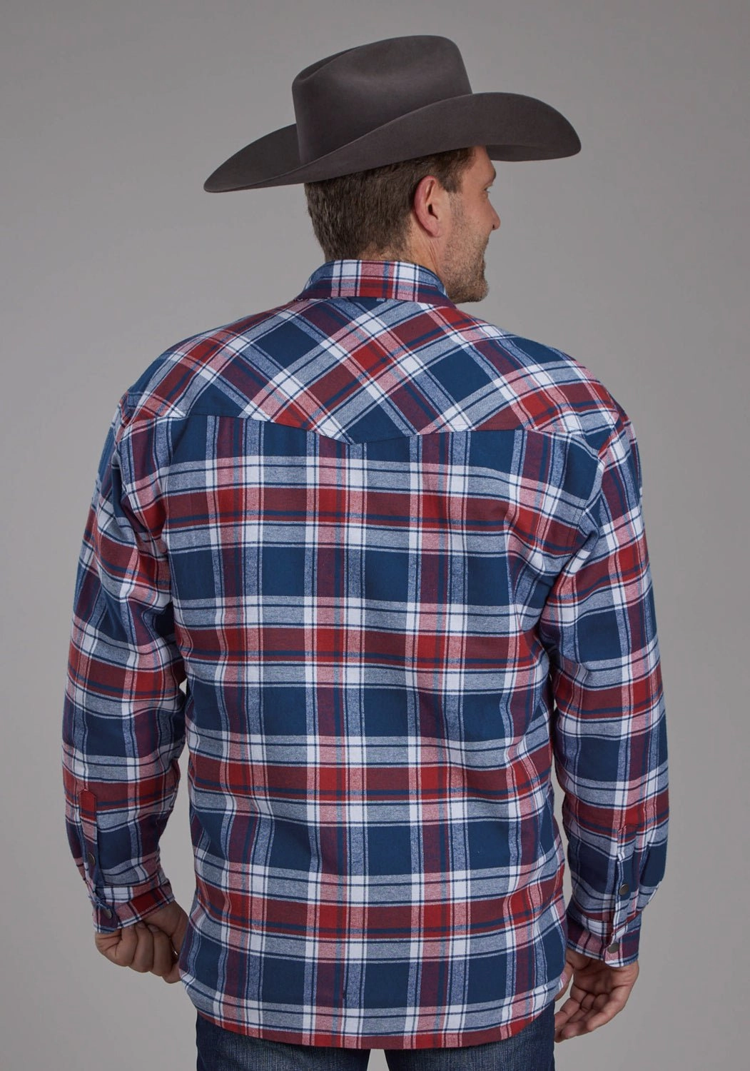 Roper Mens 2205 Sherpa Lined Red 100% Cotton L/S Shirt Party Ready