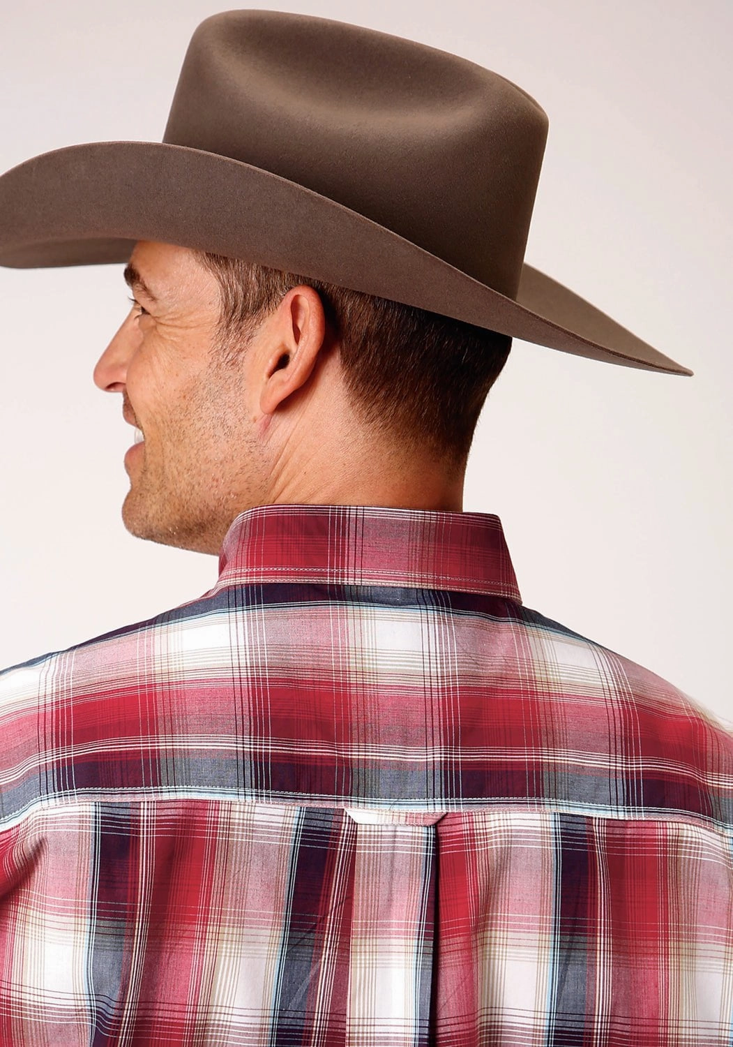 Roper Mens Red 100% Cotton Apple Plaid BD L/S 1 Pocket Shirt Country Escape Comfy Layer