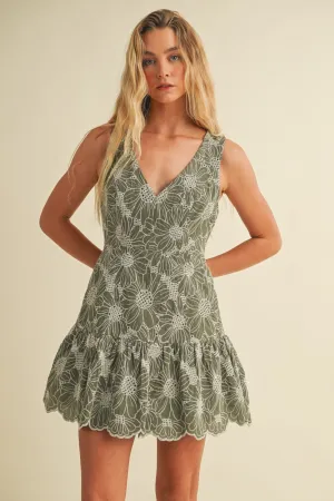 ROSIE EMBROIDERED SLEEVELESS DRESS Casual Wearable Tailored Elegance ROSIE EMBROIDERED SLEEVELESS DRESS