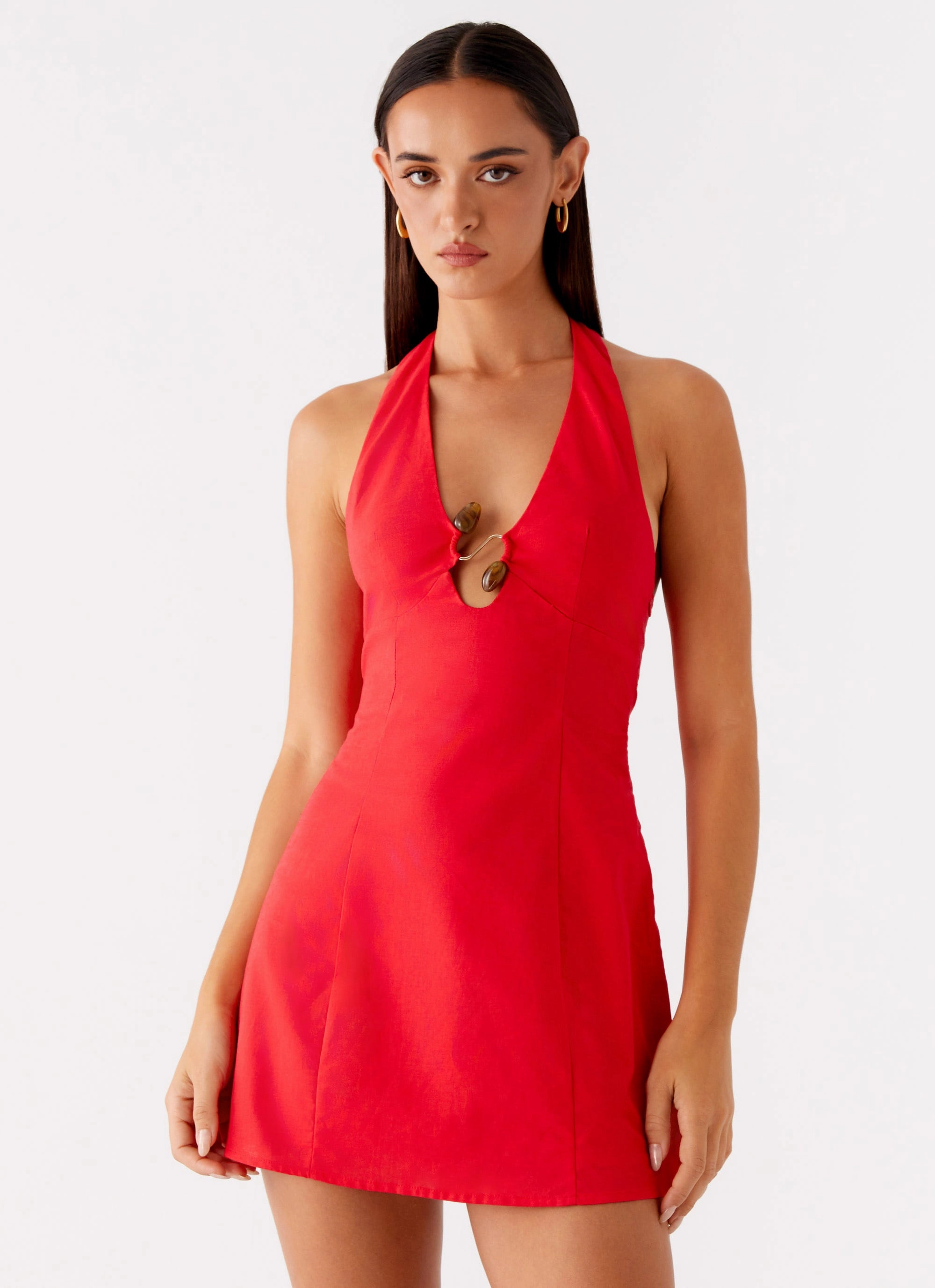 Roxe Mini Dress - Red Sophisticated Look