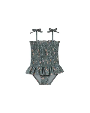 Rylee   Cru Smocked One Piece | Dark Floral