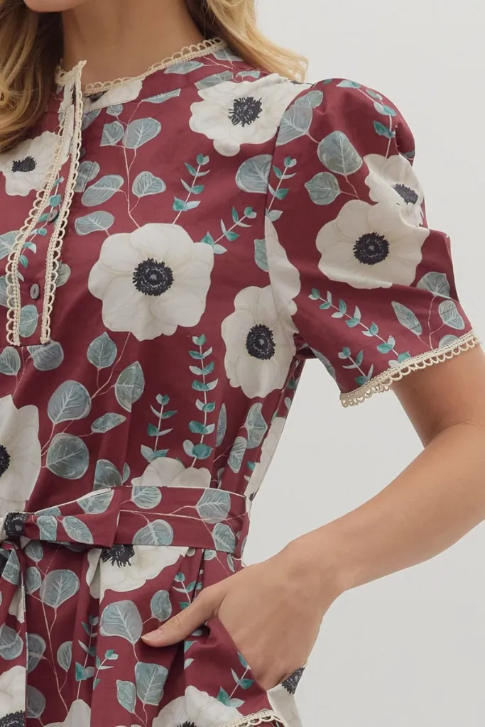 Sabine Floral Crochet Mini Dress Gender Free