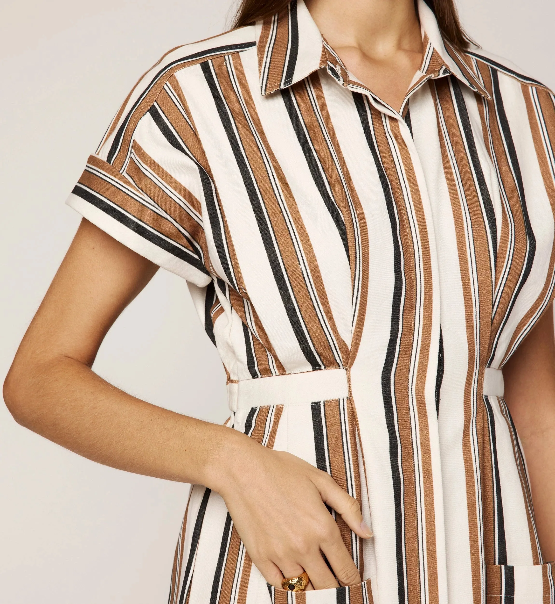 Sable Mini Dress | Giatta Stripe Slim Silhouette
