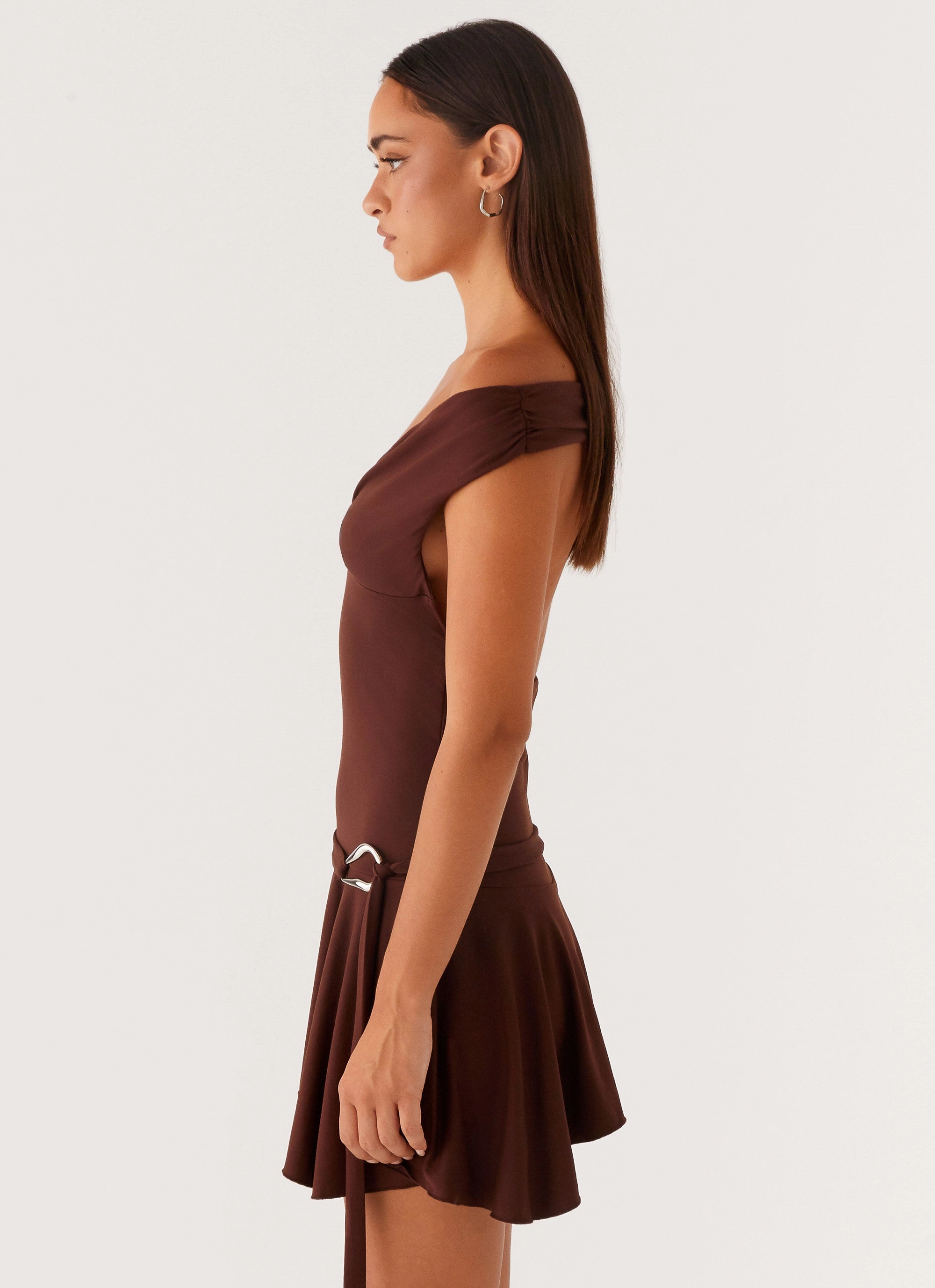 Saffira Mini Dress - Chocolate Calm Fit