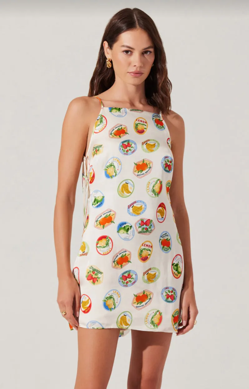 Samira Dress in Ivory Fruit Cocktail Outfit Boost
