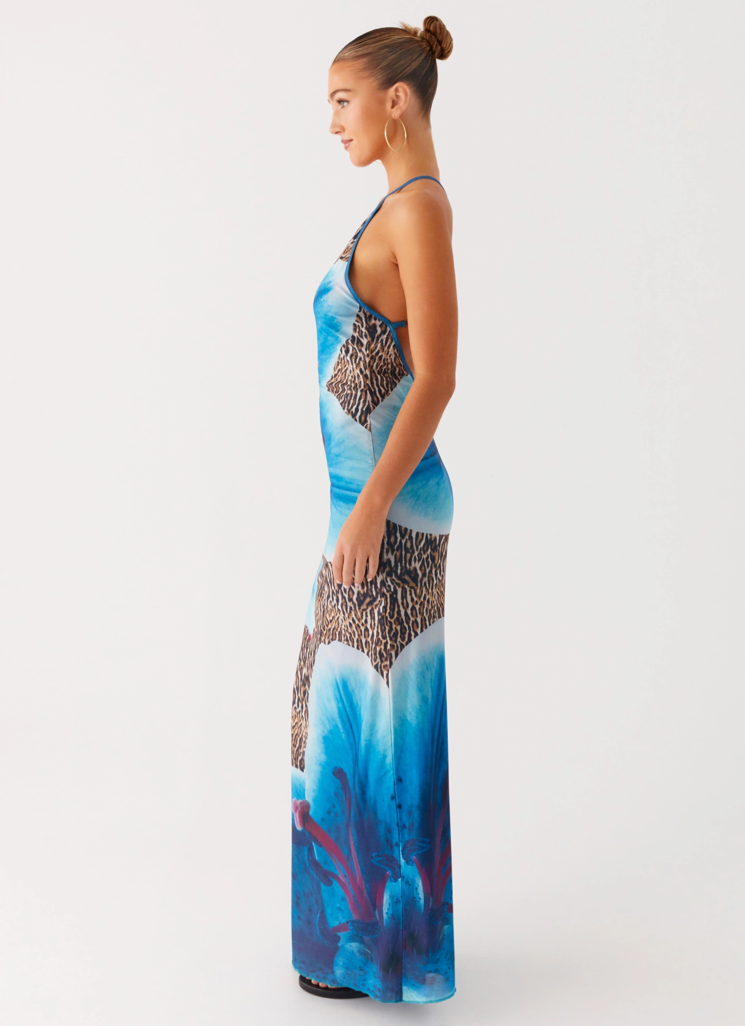 Sandy Siren Maxi Dress - Cheetah Floral Fit Easy Pure Piece