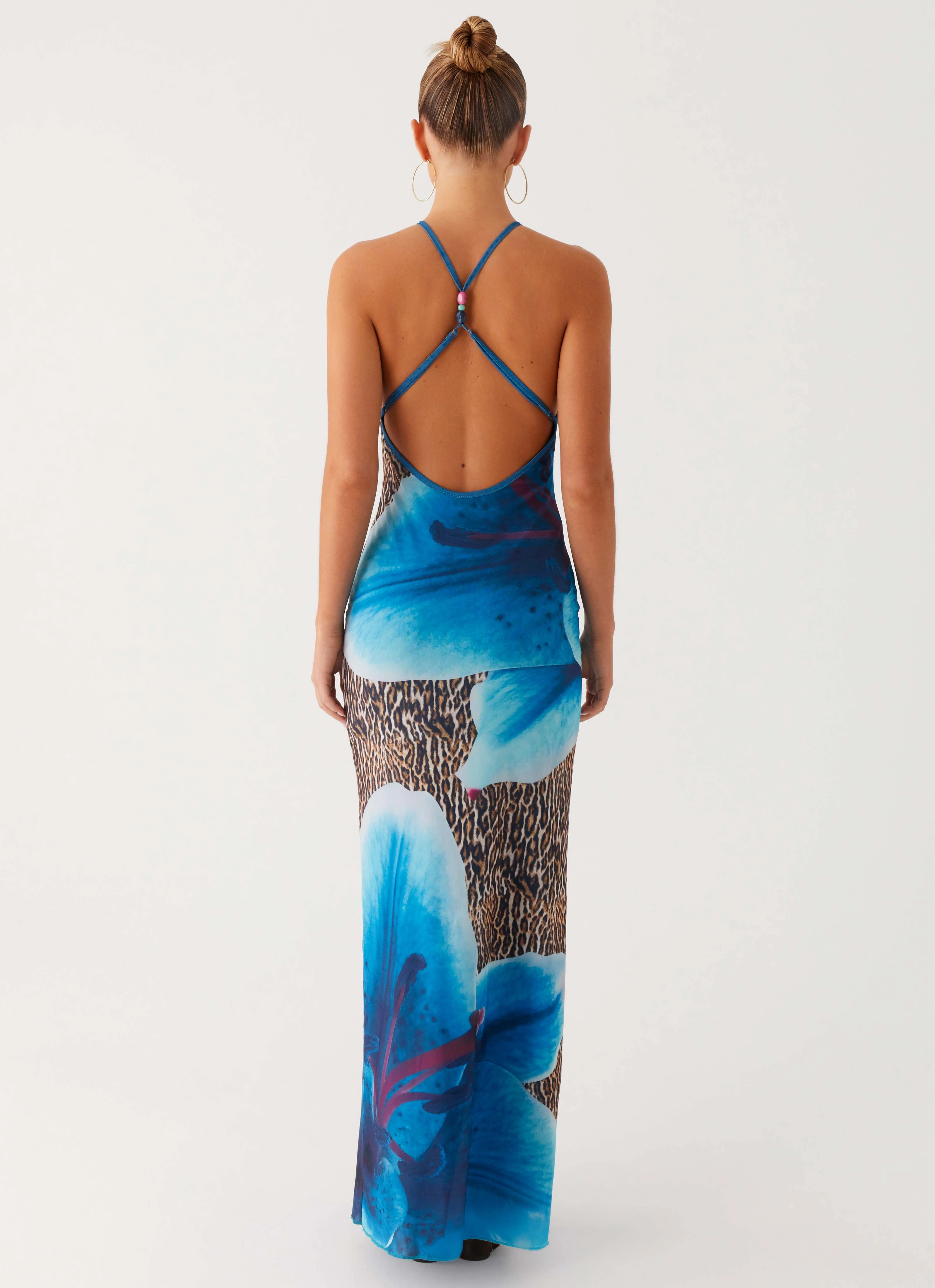 Sandy Siren Maxi Dress - Cheetah Floral Relaxed work dress Luxury Feel