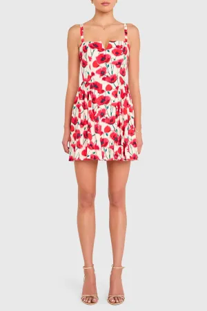 Sarabeth Dress in Poppy Field Heart Motif Sarabeth Dress in Poppy Field Ribbed-Texture Stylish and Comfortable