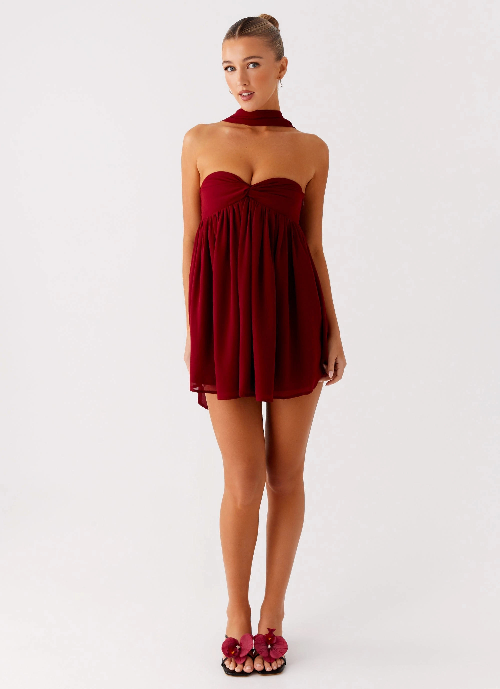 Saturn Mini Dress - Maroon Breathable Layering