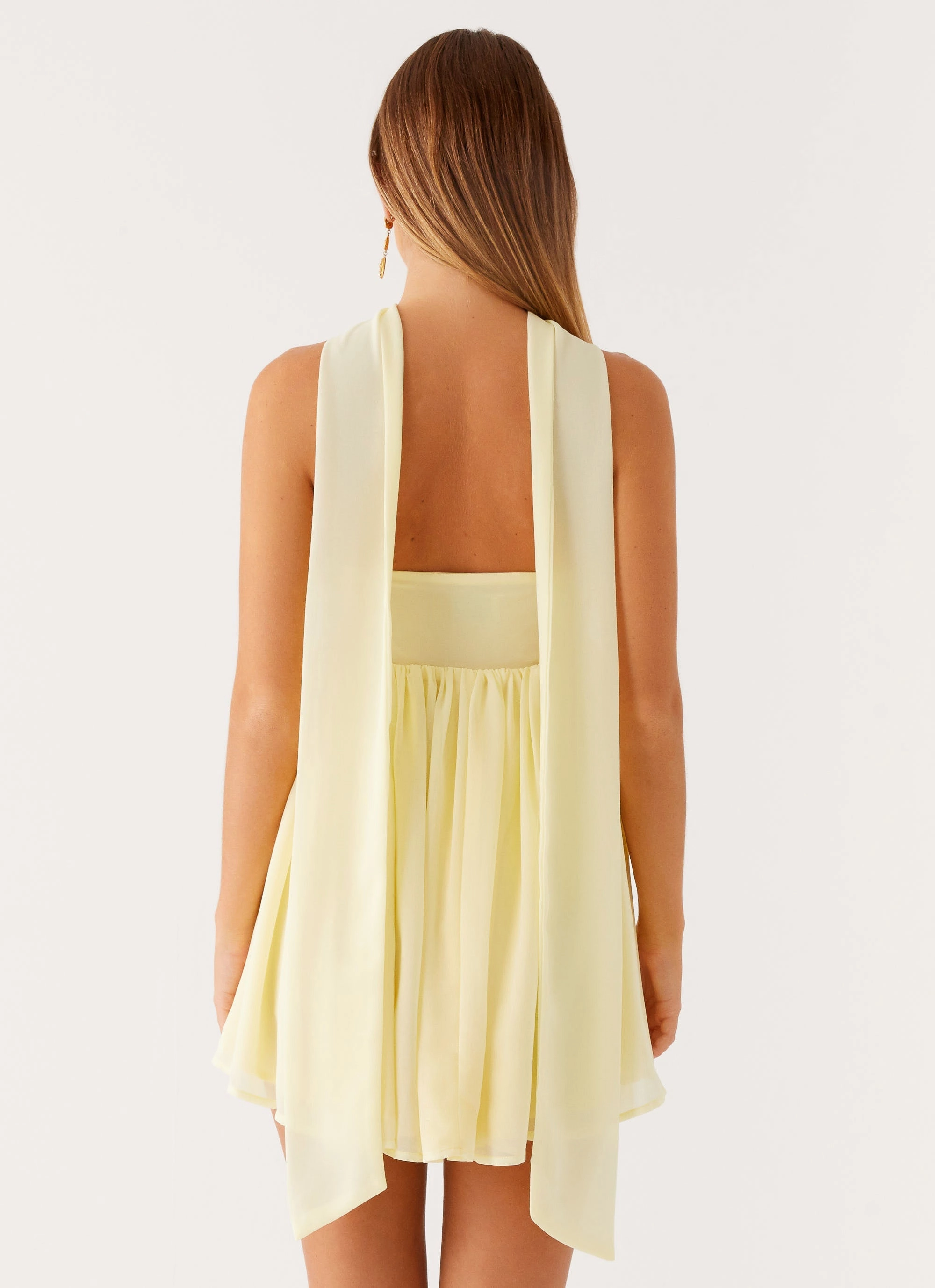 Dreamy Layers Saturn Mini Dress - Yellow
