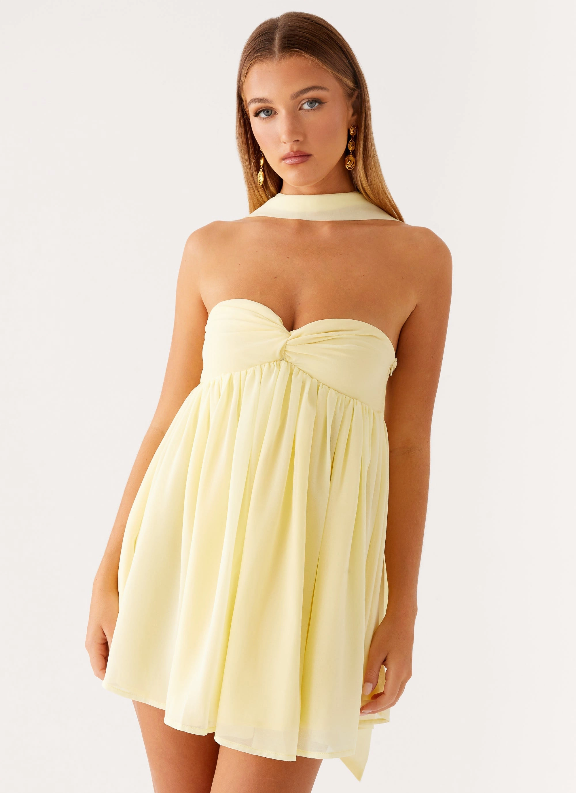 Professional Look Easy Look Saturn Mini Dress - Yellow