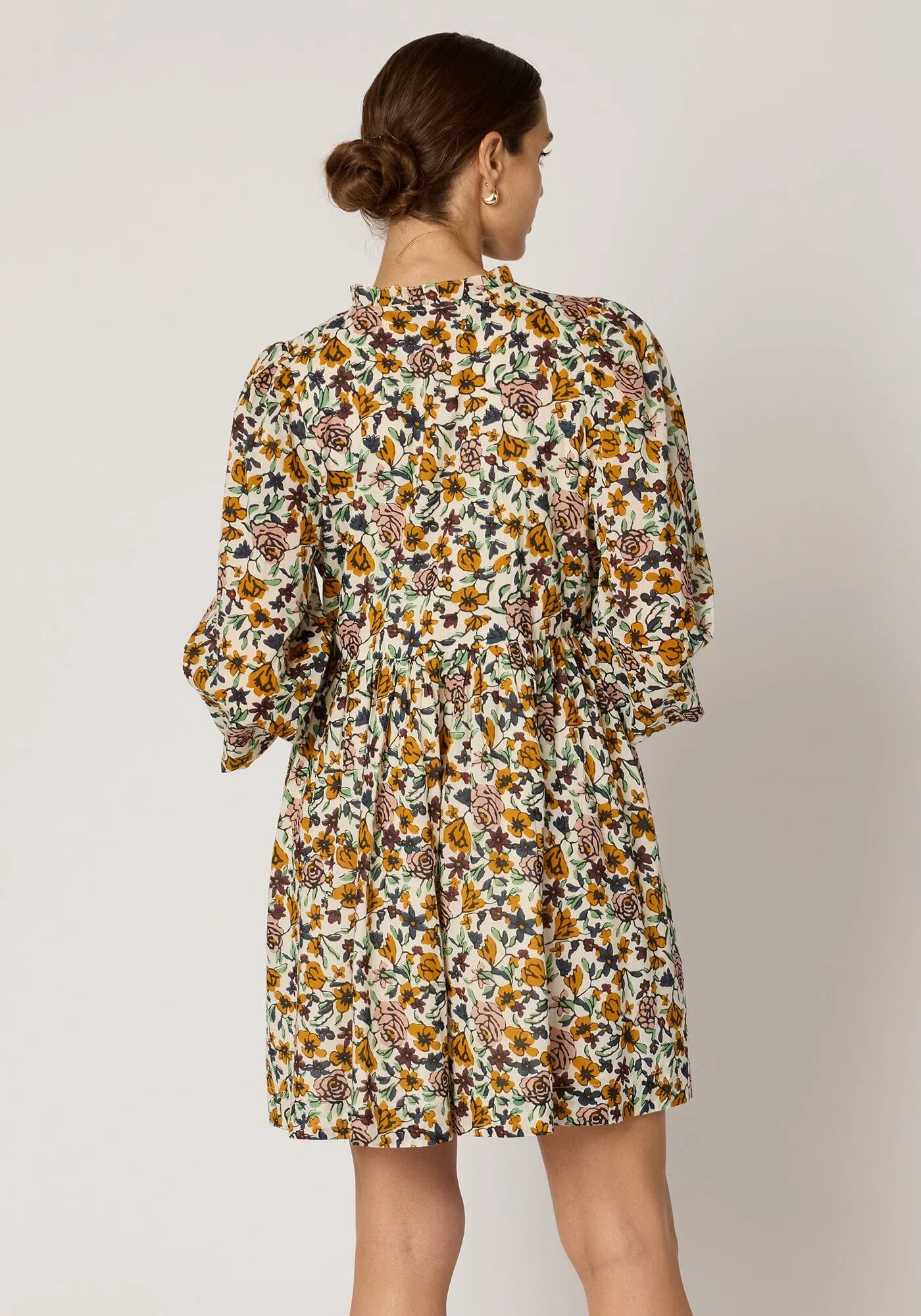 Scarlet Mini Dress | Wild Cosmos Lower Hem Natural Fit
