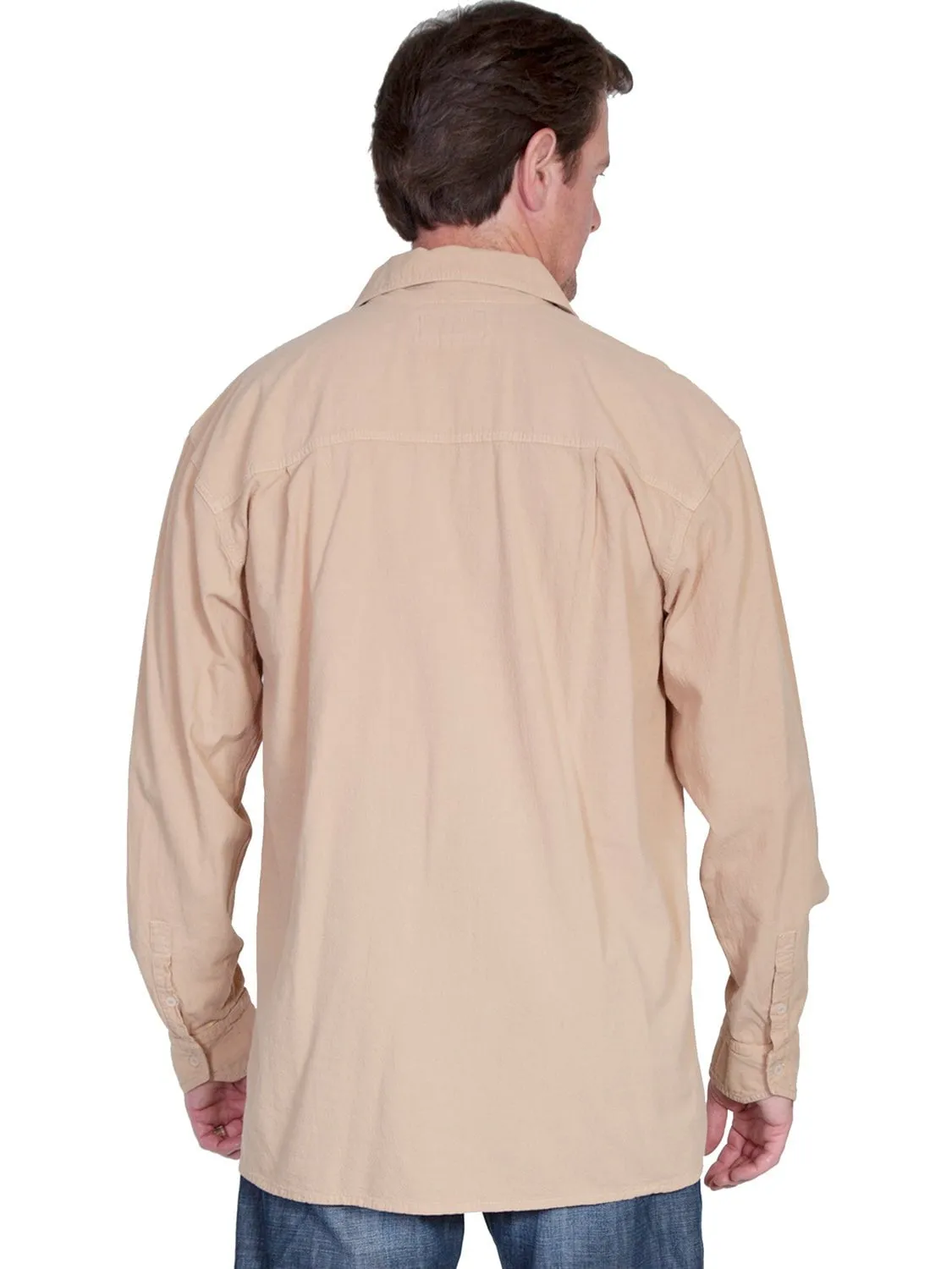Scully Cantina Mens Sand 100% Cotton Laceup Pullover Shirt ethical fashion