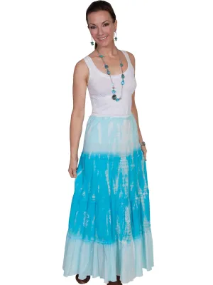 Scully Cantina Womens Turquoise 100% Cotton Full Length Tie Dye Skirt Unisex Design Everyday Party Look Breathable fabric Scully Cantina Womens Turquoise 100% Cotton Full Length Tie Dye Skirt