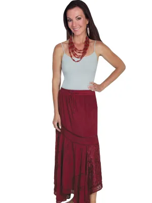 Scully Honey Creek Womens Burgundy 100% Rayon Multi-Fabric Skirt XS No Gap Waist Scully Honey Creek Womens Burgundy 100% Rayon Multi-Fabric Skirt XS Style Element Premium Denim