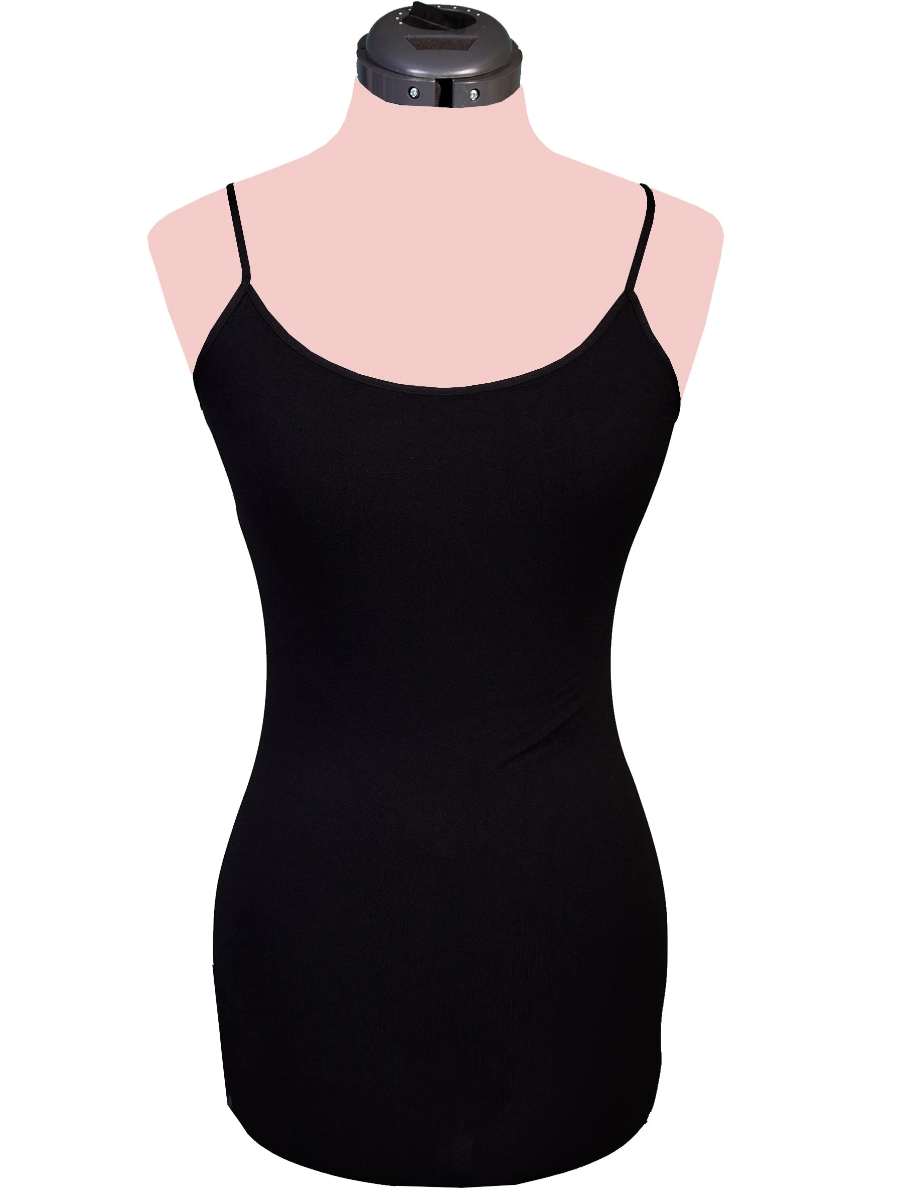 Scully Honey Creek Womens Seamless Camisole Nylon Spandex Black 5 Pack Cool Comfort Active Layering