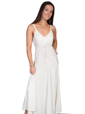 Scully Honey Creek Womens Spaghetti Strap Dress Ivory 100% Rayon Front Tie Edgy Wear Stretch Holiday Vibes Streetwear Fan Scully Honey Creek Womens Spaghetti Strap Dress Ivory 100% Rayon Front Tie